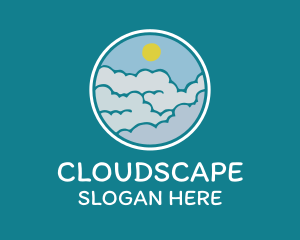 Cloudy - Cloudy Sky Badge logo design