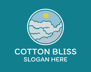 Cotton - Cloudy Sky Badge logo design