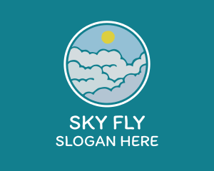 Cloudy Sky Badge logo design