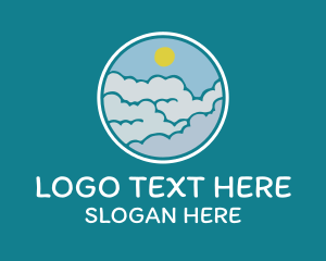 Sunshine - Cloudy Sky Badge logo design