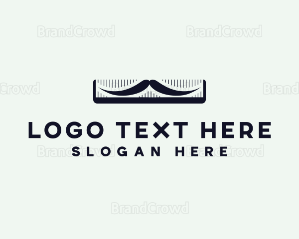 Mustache Grooming Barber Logo