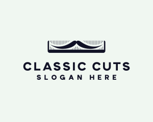 Mustache Grooming Barber logo design