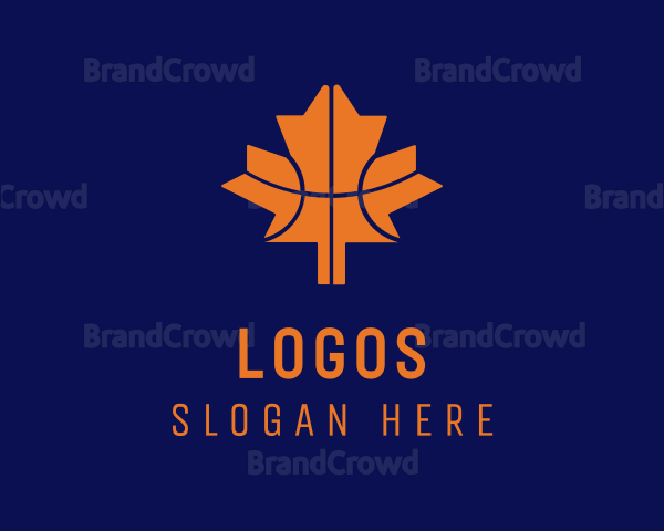 Basketball Maple Leaf Logo