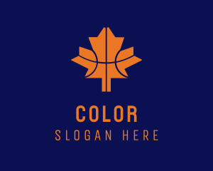 Basketball Maple Leaf Logo