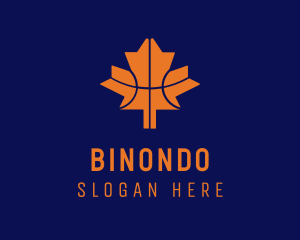Canada - Basketball Maple Leaf logo design