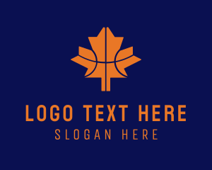 Basketball Maple Leaf Logo