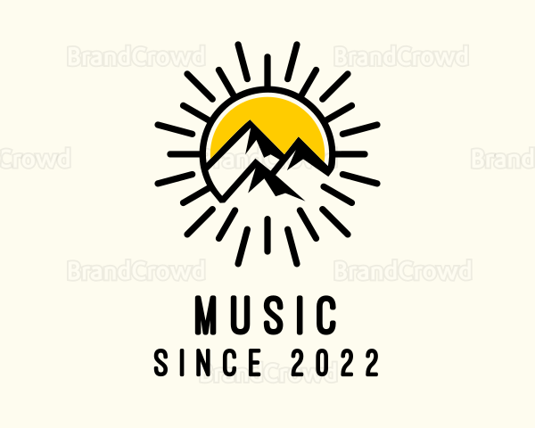 Mountain Alpine Sun Travel Logo