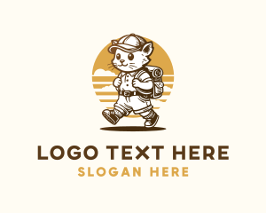 Explorer - Cat Travel Explorer logo design