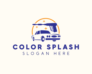 Pressure Washer Automobile logo design