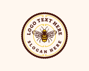 Pushpin - Bee Bumblebee Farm logo design