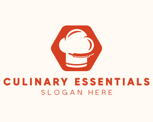 Hexagon Chef Toque logo design