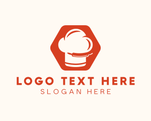 Rolling Pin - Hexagon Chef Toque logo design