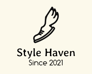 Shoe - Wing Footwear Shoe logo design