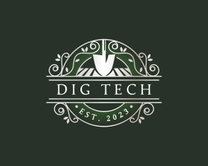 Landscaping Shovel Field logo design