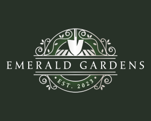 Landscaping Shovel Field logo design