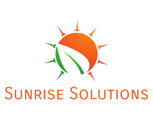 Sun Leaf logo design