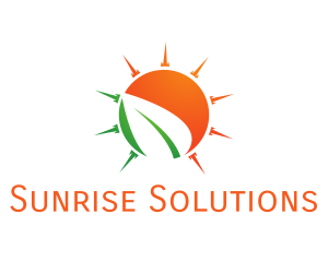 Sun - Sun Leaf logo design