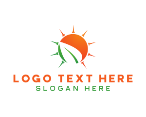 Vitality - Sun Leaf logo design