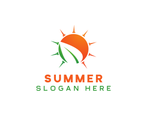 Sun Leaf logo design