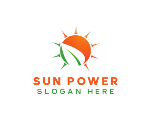 Sun Leaf logo design