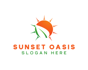 Sun Leaf logo design