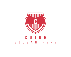 Red And White - Red Shield Letter logo design