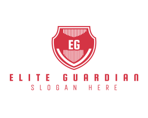 Bodyguard - Red Shield Letter logo design