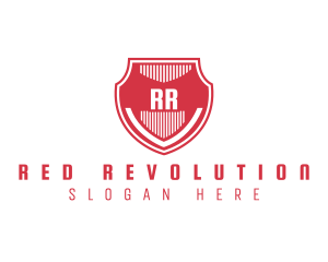 Red Shield Letter logo design