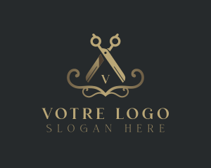 Elegant Vintage Scissors Logo