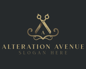 Elegant Vintage Scissors logo design