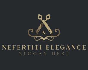 Elegant Barber Scissors logo design