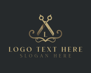Scissors - Elegant Vintage Scissors logo design