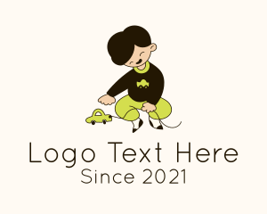 Laugh - Smiling Boy Character logo design