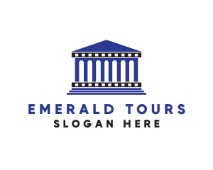 Greek Temple Tour logo design