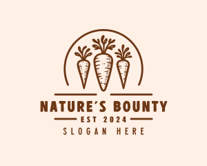 Harvesting - Organic Farm Carrots logo design