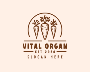 Organic Farm Carrots logo design