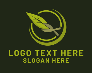 Lawn Care - Gardening Shears Leaf logo design
