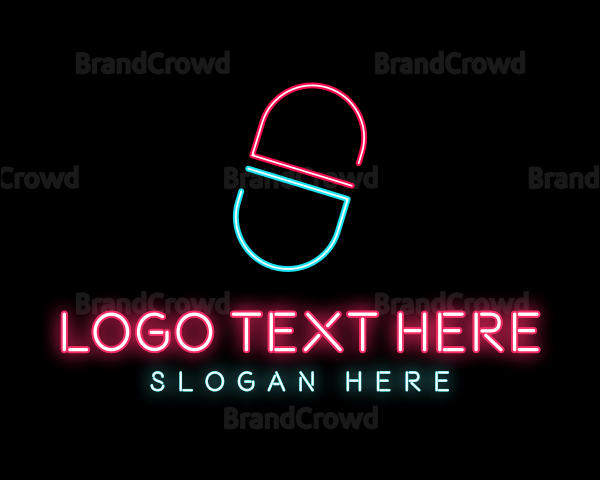 Neon Letter S Capsule Logo