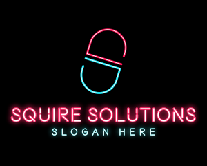 Neon Letter S Capsule logo design