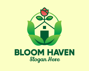 Eco Rose House logo design