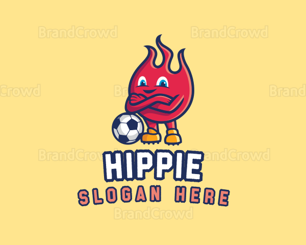 Fire Soccer Football Logo