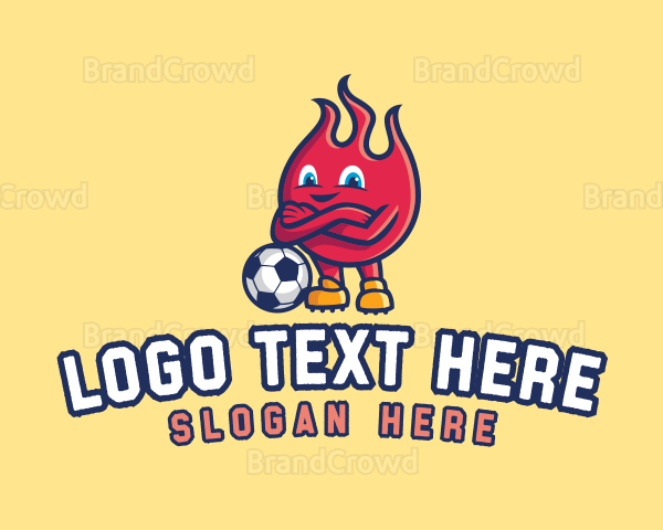 Fire Soccer Football Logo