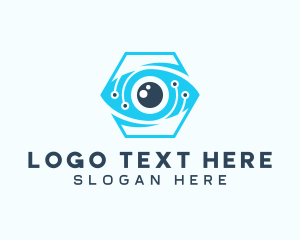 App - Hexagon Eye Digital Technology logo design