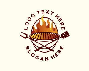 Spatula - Barbeque Grill BBQ logo design