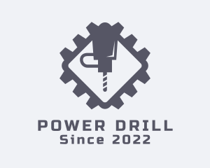 Industrial Drill Machine logo design