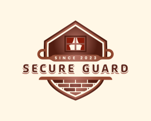 Shield House Brick Firewall logo design
