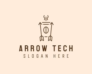 Arrow - Minimalist Coffee Cup Arrow logo design