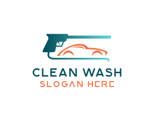 Car Wash Pressure Washer Cleaning logo design