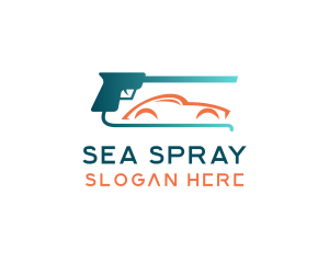 Car Wash Pressure Washer Cleaning logo design