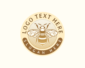 Beekeeper - Bee Insect Wing logo design